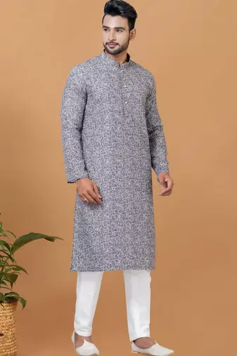 Digital Print Cotton Kurta Set