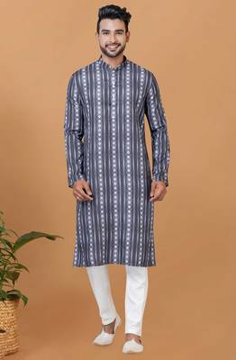 Digital Print Cotton Kurta Set 1