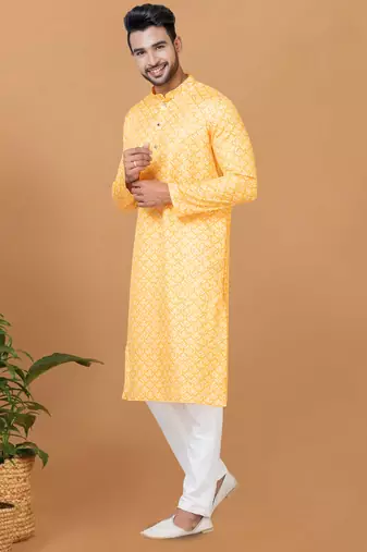Digital Print Cotton Kurta Set