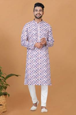Digital Print Cotton Kurta Set 1