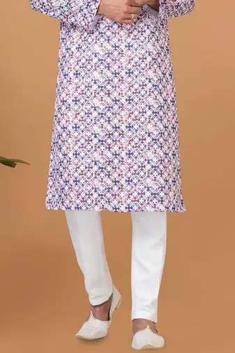 Digital Print Cotton Kurta Set