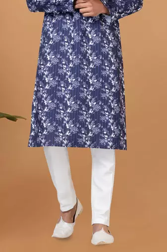 Digital Print Cotton Kurta Set