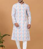 Digital Print Cotton Kurta Set