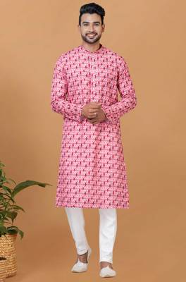 Digital Print Cotton Kurta Set 1