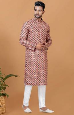 Digital Print Cotton Kurta Set 1