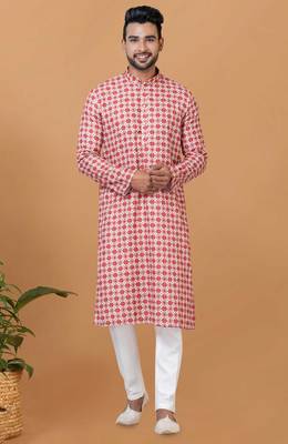 Digital Print Cotton Kurta Set 1