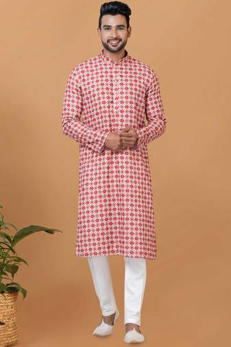 Digital Print Cotton Kurta Set