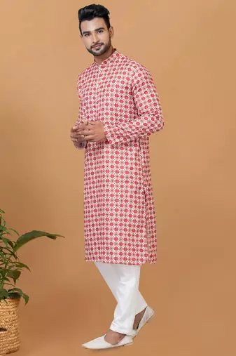 Digital Print Cotton Kurta Set