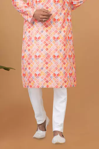 Digital Print Cotton Kurta Set