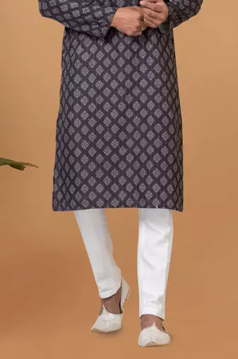 Digital Print Cotton Kurta Set