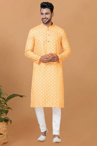 Digital Print Cotton Kurta Set