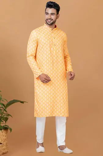 Digital Print Cotton Kurta Set