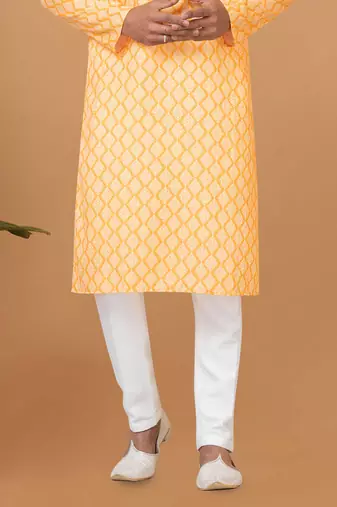 Digital Print Cotton Kurta Set