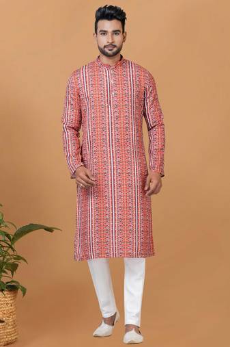 Digital Print Cotton Kurta Set