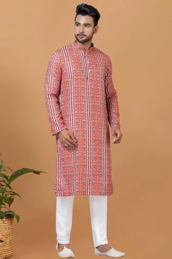 Digital Print Cotton Kurta Set