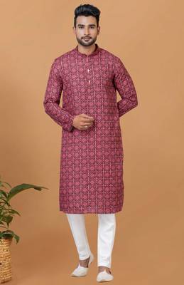Digital Print Cotton Kurta Set 1