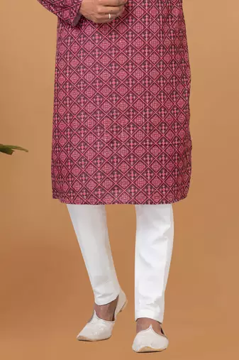 Digital Print Cotton Kurta Set