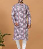 Digital Print Cotton Kurta Set