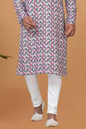 Digital Print Cotton Kurta Set