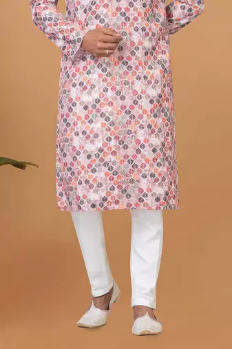 Digital Print Cotton Kurta Set