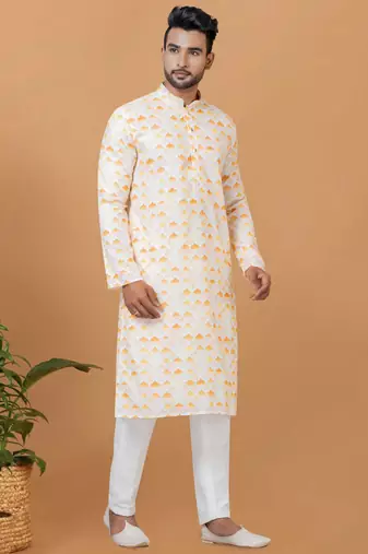 Digital Print Cotton Kurta Set