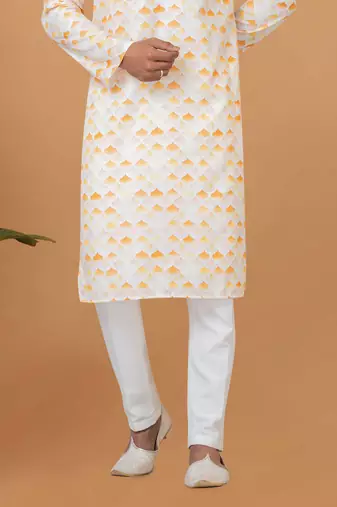 Digital Print Cotton Kurta Set