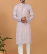Digital Print Cotton Kurta Set
