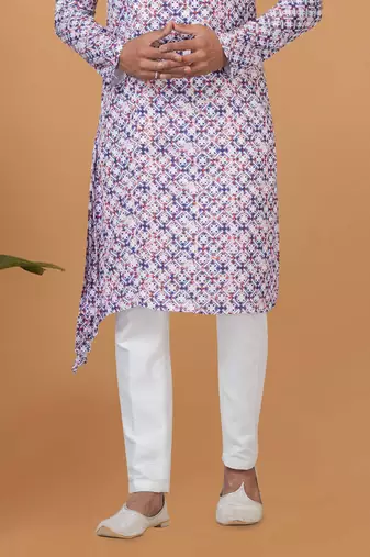 Digital Print Cotton Kurta Set