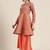 Orange Printed Dupion Silk Women Kurta set