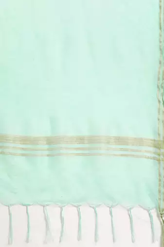 Off-White Yoke Design Viscose rayon Women Kurta set