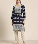 Paisley Embroidered Viscose rayon Women Kurta & Kurtis
