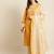 Yellow Yoke Design Cotton Women Kurta set