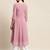 Pink Yoke Design Georgette Women Kurta & Kurtis