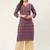 Purple Printed Cotton Women Kurta & Kurtis