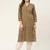 Brown Printed Cotton Women Kurta & Kurtis