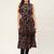 Navy Blue Printed Poly-viscose Women Kurta & Kurtis