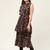 Navy Blue Printed Poly-viscose Women Kurta & Kurtis
