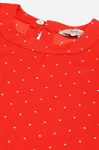 Red  Cotton Women Kurta & Kurtis