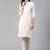 Off-White Woven Design Cotton Women Kurta set