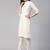 Off-White Woven Design Cotton Women Kurta set