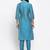 Blue Striped Cotton Women Kurta set