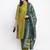 Green Striped Cotton Women Kurta set