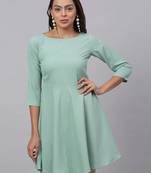 Green  Polyester Dress