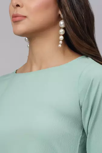 Green  Polyester Dress