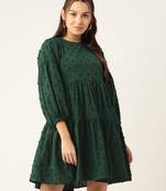 Green  Georgette Dress