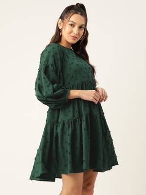 Green  Georgette Dress 2