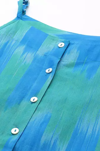 Blue Printed Cotton Kurti