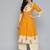 Mustard Printed Viscose rayon Kurti
