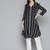 Black Striped Viscose rayon Kurti