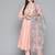 Peach Embroidered Cotton Silk Kurta Set